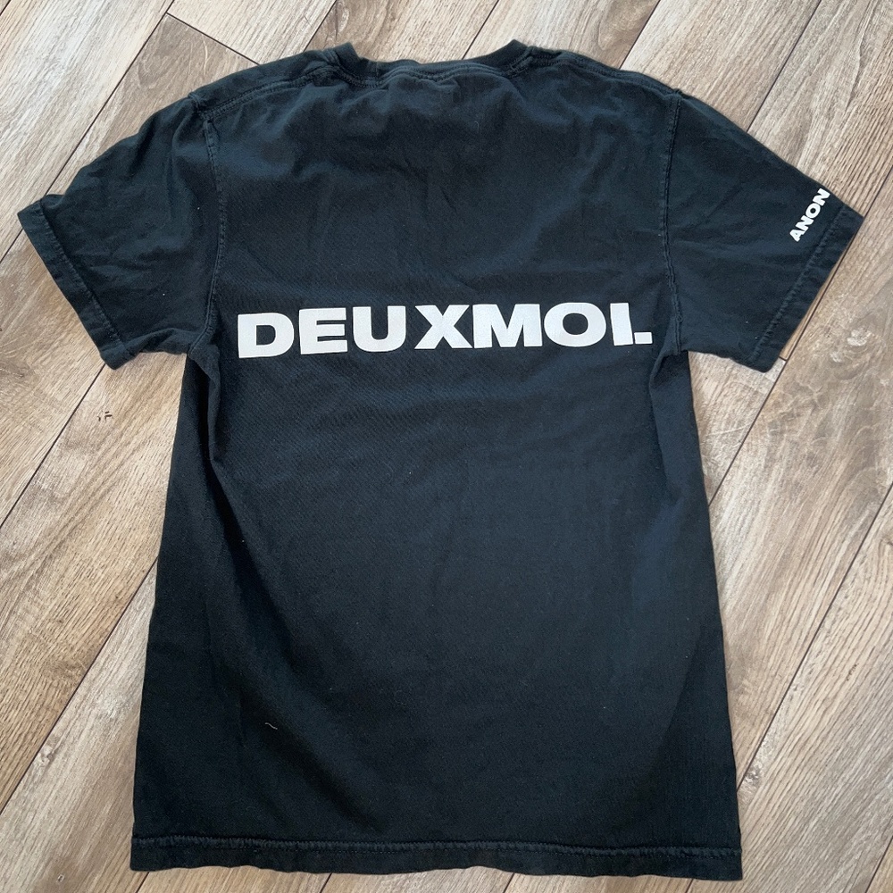 Deuxmoi Anon Pls Merch Black Tee T-Shirt - Small